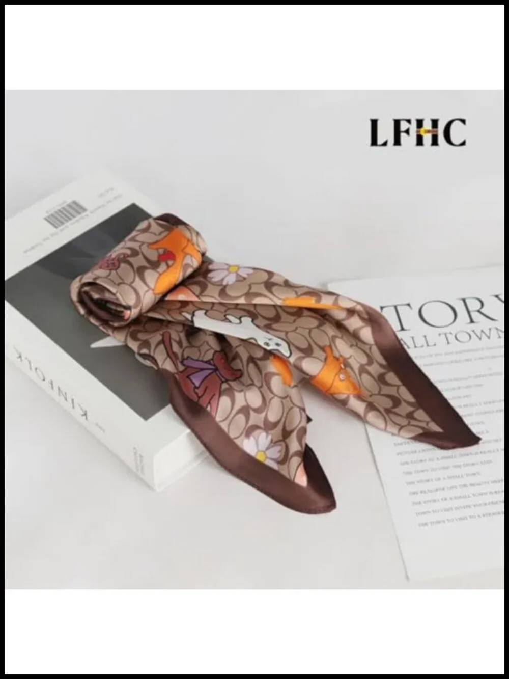 Silk-Like Square Scarf 27.5x27.5 Inches Fashion Bandana Versatile Accessory